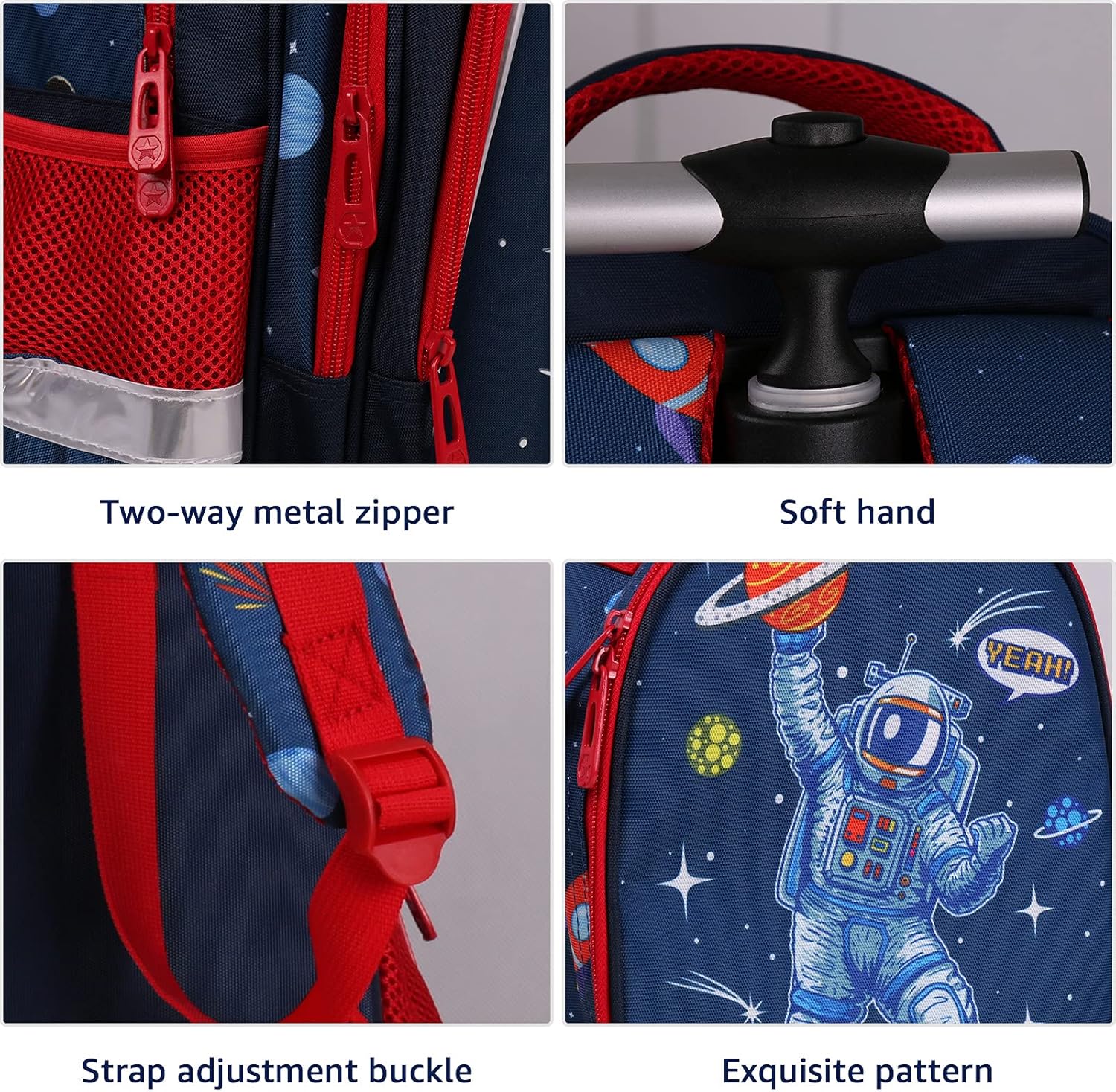 Hоttеѕt Sаlеѕ Boys Backpack Trolley Bag, Kids Wheeled Backpack with Lunch Bag Pencil Case Cartoon Printed Primary School Bag Set 16 inch Pupils Satchel Rolling Backpack for Children Students