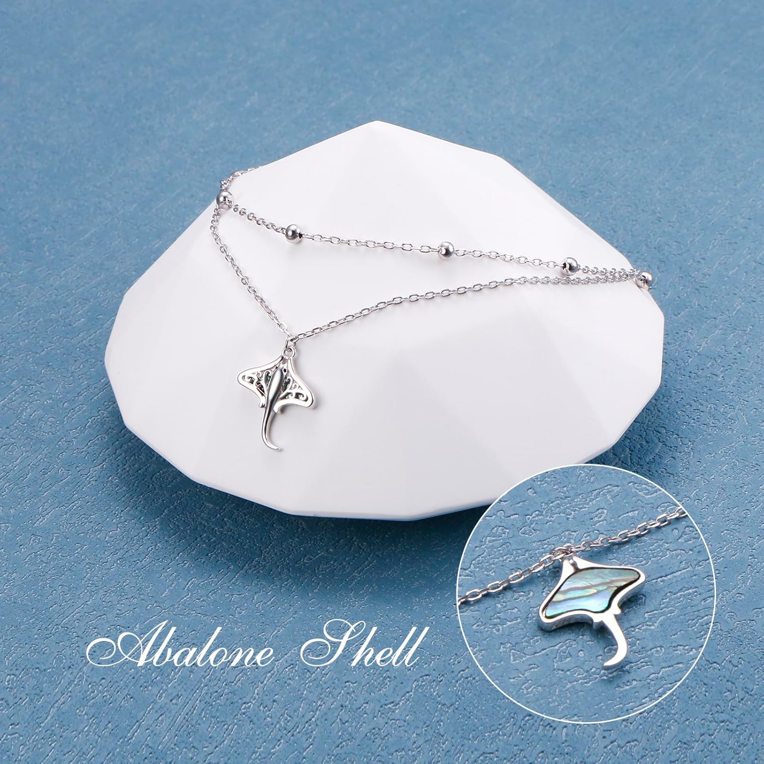 Ladytree Anklet for Women 925 Sterling Silver Adjustable Foot Beaded Heart/Cubic Zirconia Charm Ankle Bracelet Anklets Jewelry - Image 3