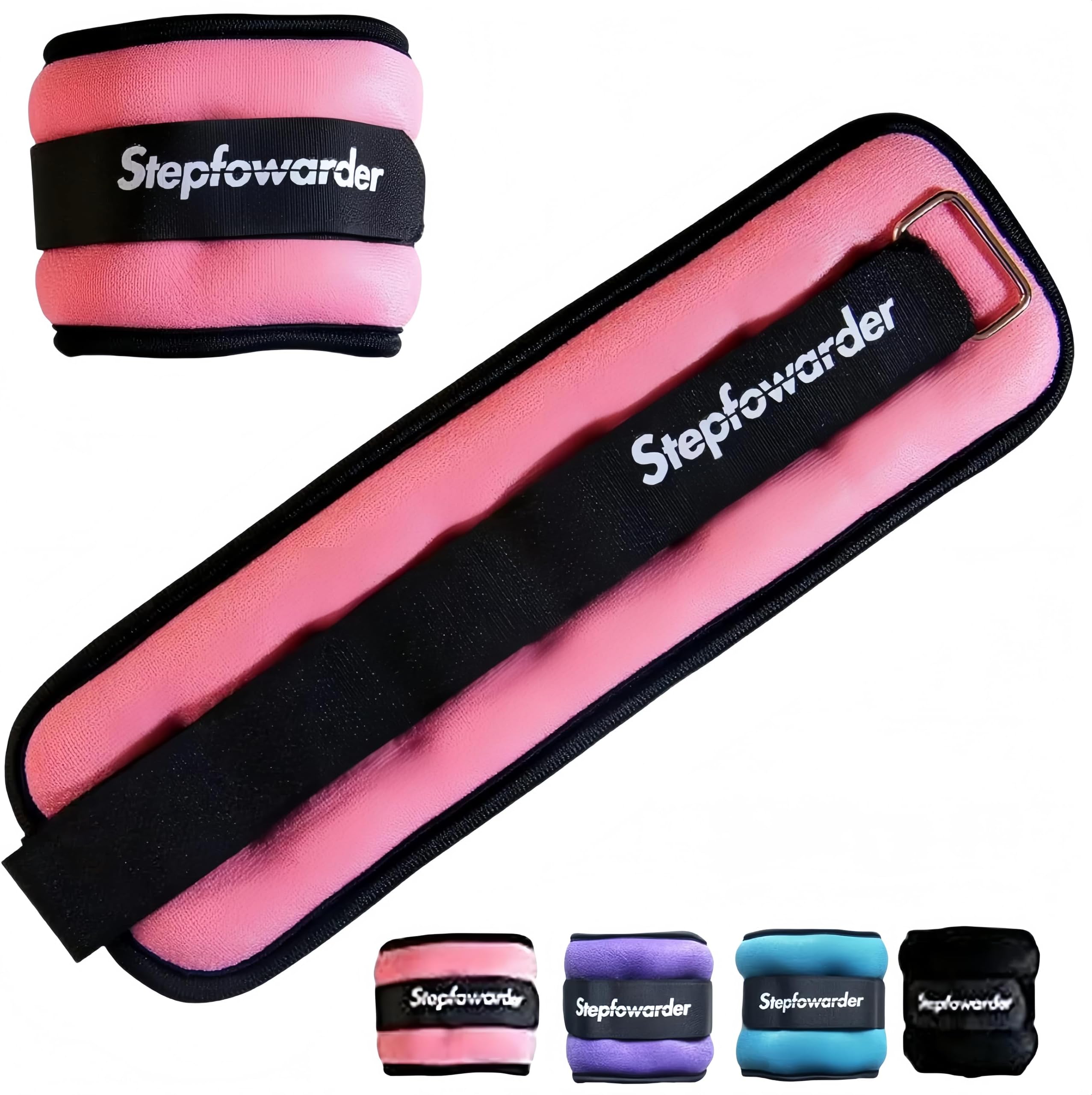 1-4 Lbs Ankle Weights Pair Set with Adjustable Strap for Arm, Hand & Leg, Walking, Jogging, Gymnastics, Aerobics - Ankle/Wrist Weights for Women, Men, Kids