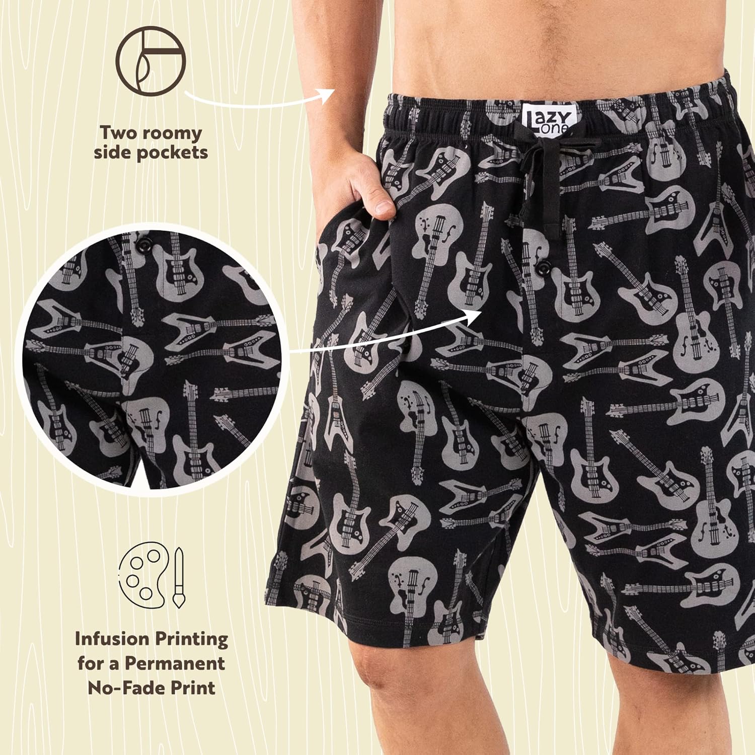 Lazy One Pajama Shorts for Men, Men's Pajama Bottoms, Sleepwear - Image 6