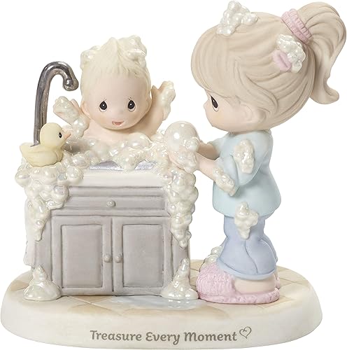 Precious Moments 192018 Treasure Every Moment - Figura de porcelana de bisque para mamá y bebé