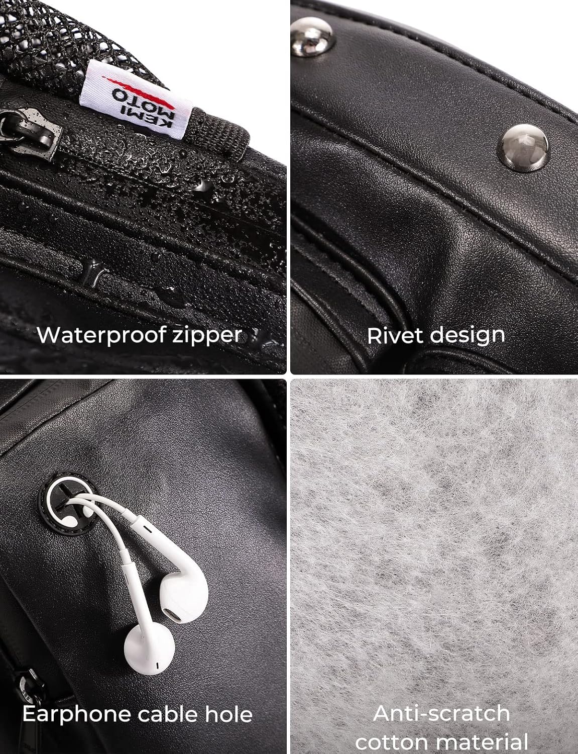 KEMIMOTO Motorcycle Backrest Bag Sissy Bar Driver Backrest Bags Organizer Kit Rider Back Rest Seat Pocket Compatible with CVO Road Glide Limited Tri Glide Touring Softail