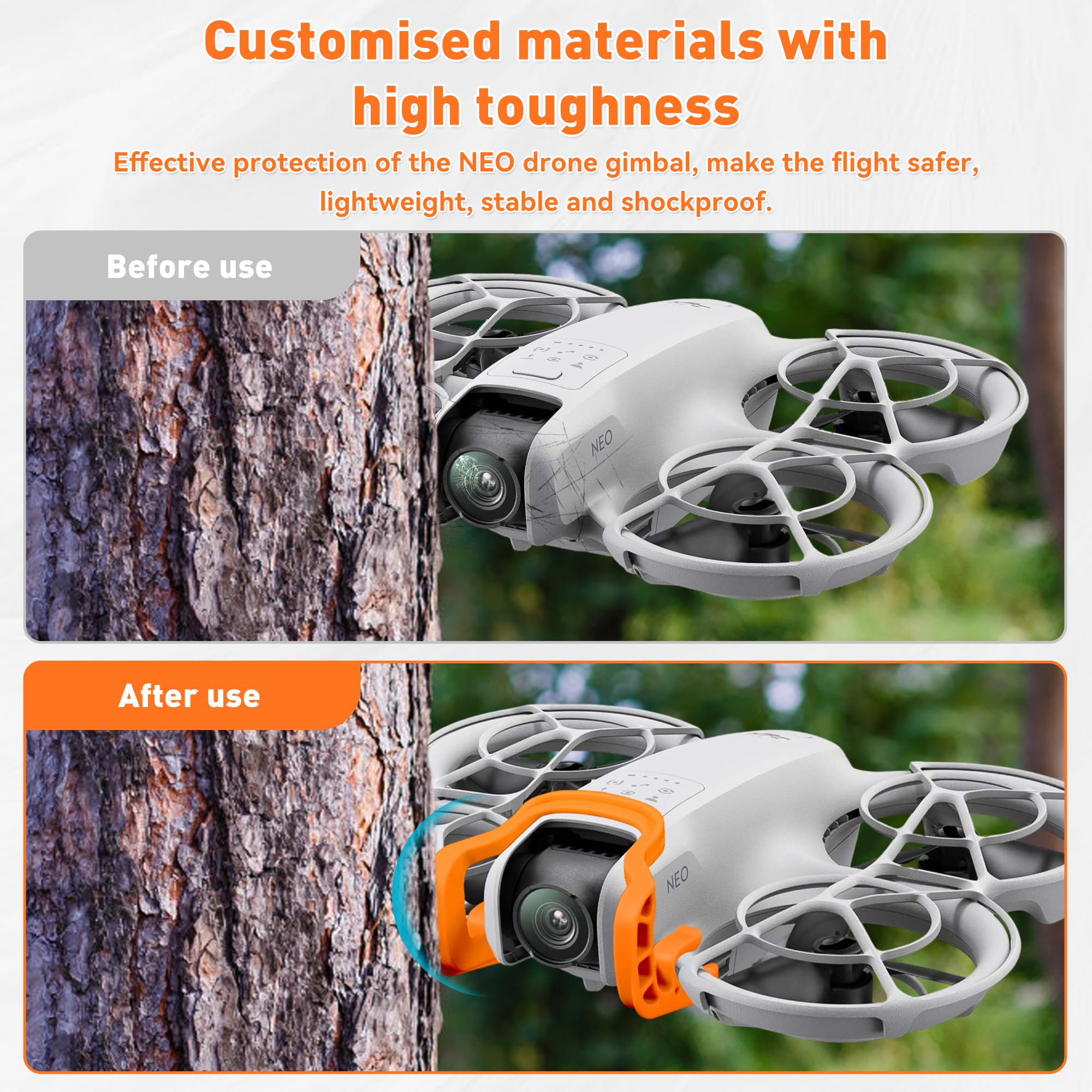 Gimbal Anti-Collision Protector for DJI Neo Accessories,Suitable for DJI NEO Insurance Bumper Gimbal Lens Scratch Protection Accessories - Image 2