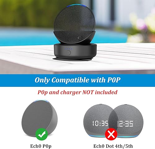 Miniatura 2 de PlusAcc Base de batería para Pp - Soporte de cargador portátil de 5000 mAh, 9 horas de reproducción, sin sonido amortiguado, estación de carga