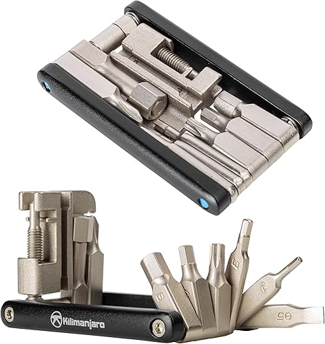 Kilimanjaro Cycle Series 16 en 1 - Multiherramienta plegable para bicicleta, herramientas compactas de reparación de bicicletas, apriete tornillos,
