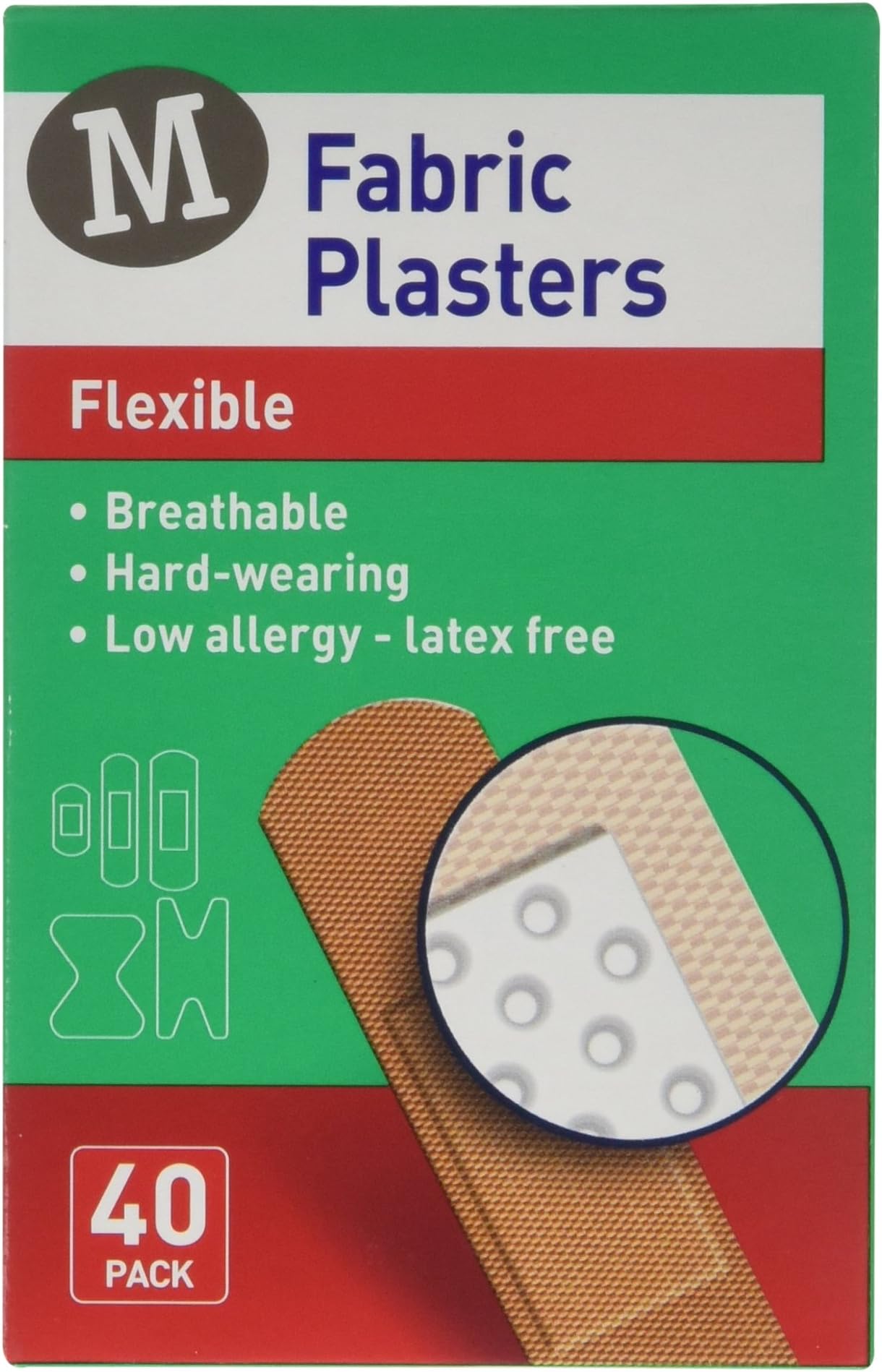 Morrisons Fabric Plasters, 40 Plasters