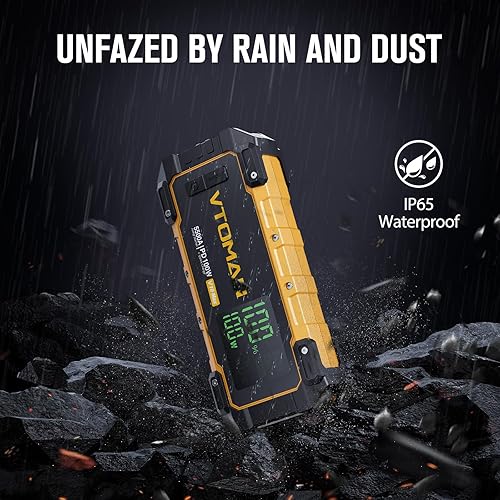 Miniatura 8 de VTOMAN V10 Max 5500A Arrancador de salto con cargador rápido USB-C de 100 W, batería de coche, arrancador portátil para todos los motores de