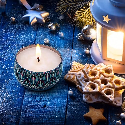 Miniatura 3 de Vela perfumada bohemia para Navidad, Acción de Gracias, regalo de inauguración de la casa, juego de 9 velas de aromaterapia de 2.2 onzas para