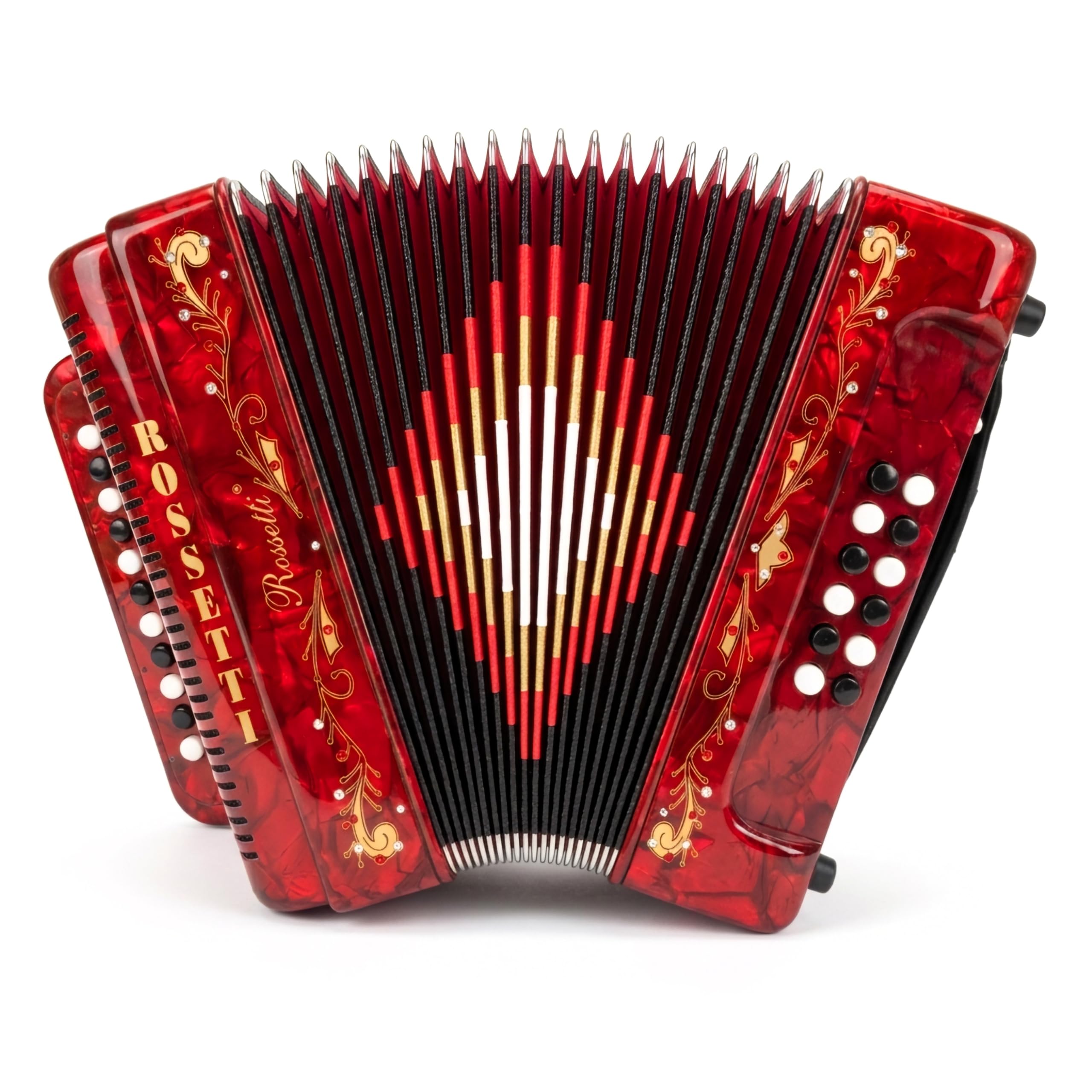 Amazon.com: Rossetti 34 Button Accordion 12 Bass 3 Switches FBE