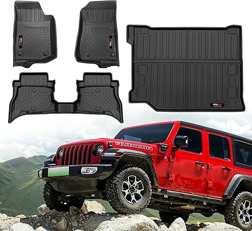 Miniatura 22 de Alfombrillas y forro de maletero de carga para Jeep Wrangler JL de 2 puertas 2018-2025 2026 para todo tipo de clima para accesorios de Jeep Wrangler
