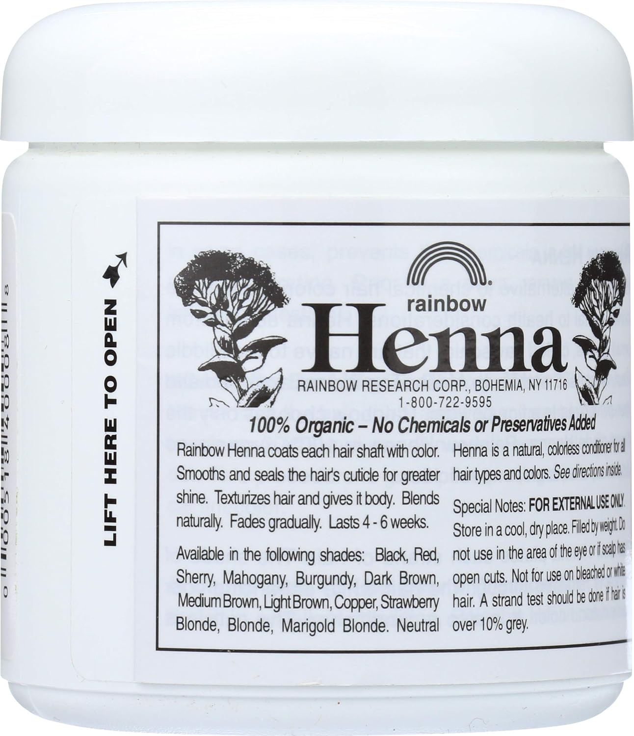 Rainbow Research Henna Hair Color and Conditioner, Persian Burgundy Dark Auburn, 4 Ounce : Beauty & Personal Care