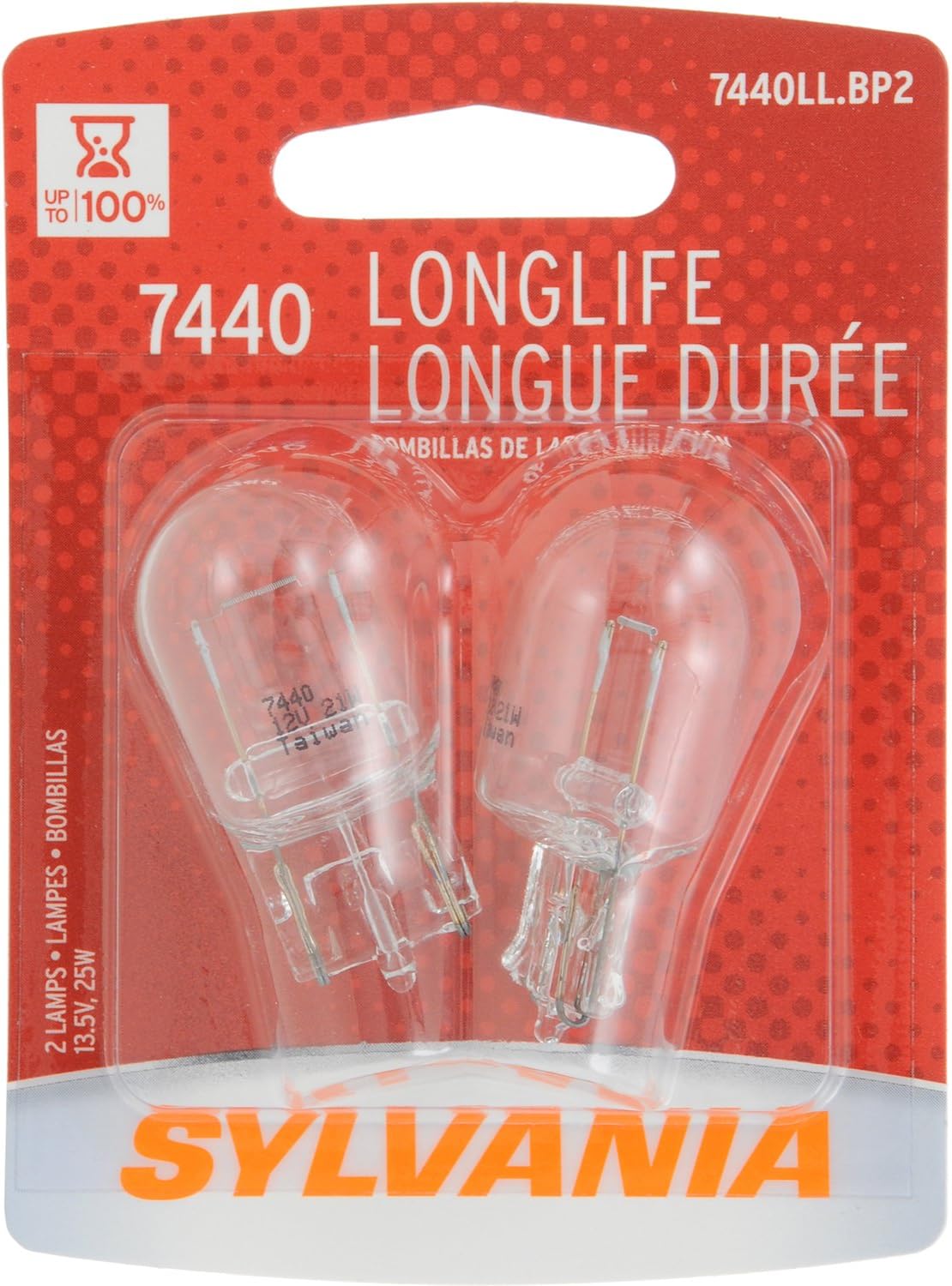 SYLVANIA 2721 Long Life Miniature Bulb, (Contains 2 Bulbs