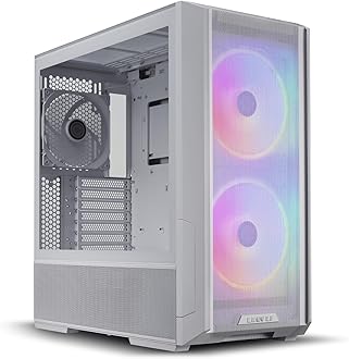 Lancool 216 Mid-tower case with high cooling performance - Includes dual front 160MM PWM fans and 1 rear 140MM PWM fan - Airflow focused - Up to 10 fans (LANCOOL 216R-W WHITE)