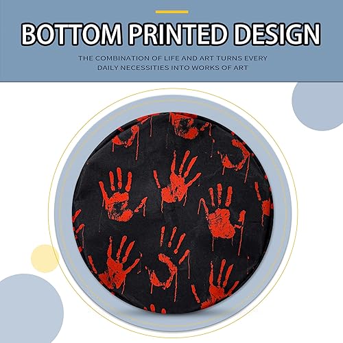 Miniatura 8 de Cesta de lavandería con estampado a mano, diseño de gota de sangre, plegable, de tela Oxford, divertida cesta de lavandería, organizador de cubo