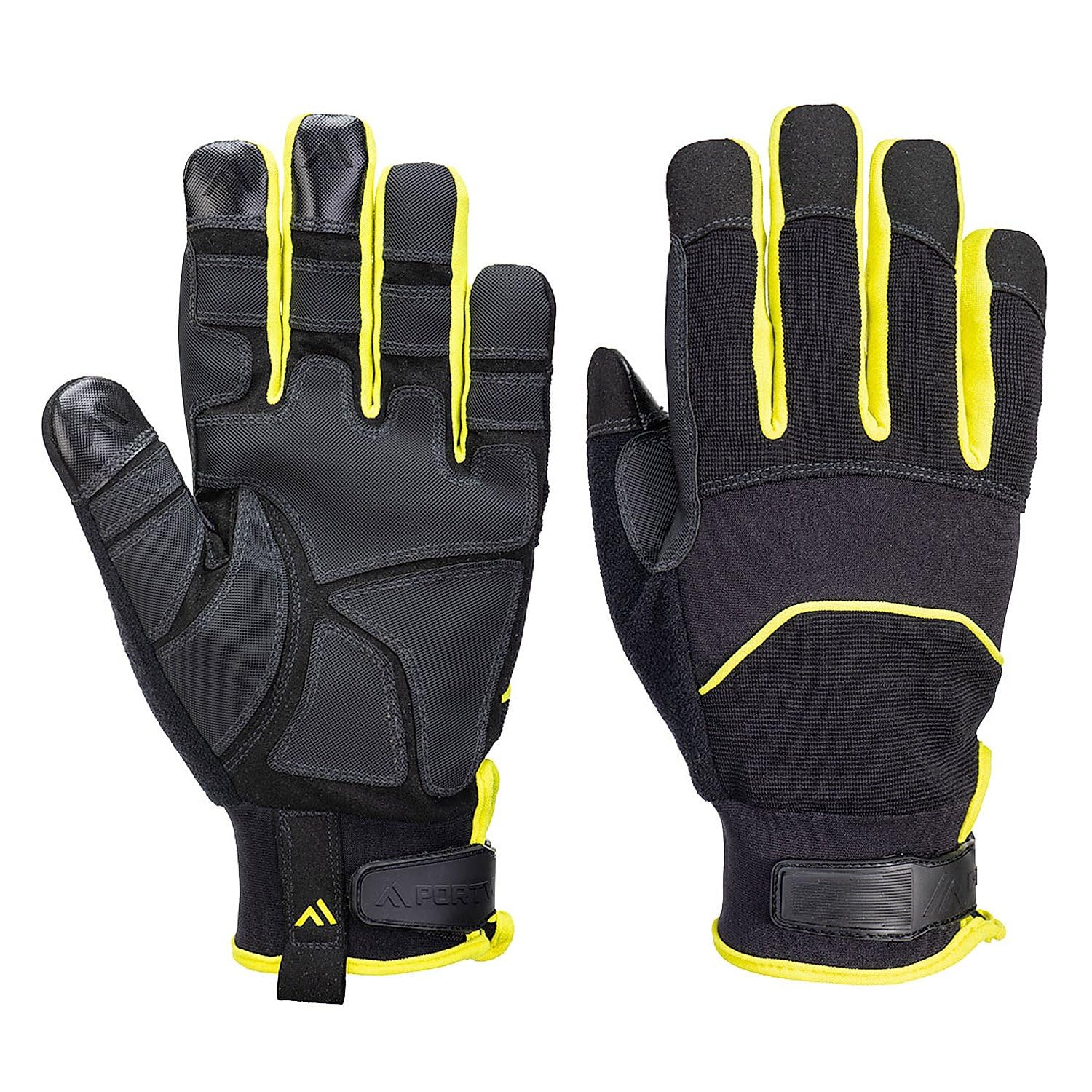 Portwest Gant résistant aux aiguilles Noir/jaune S - Taille 7 - Gants de travail
