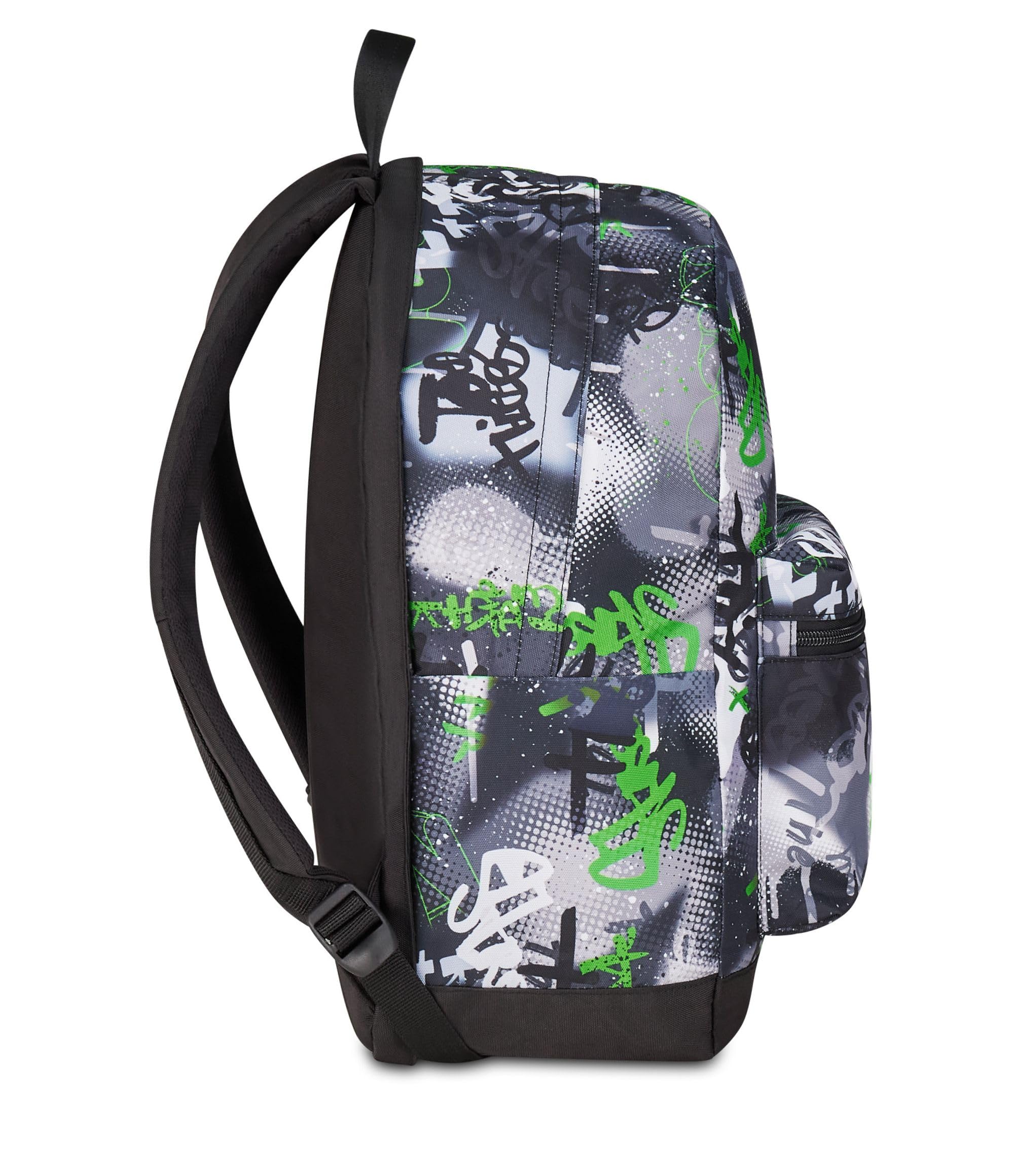 Seven Zaino Scuola Reversibile, Grigio e Verde, Zaino Doppio Scomparto Con Auricolari Wireless, Tasca Porta PC e Tasca Porta Borraccia, Scuola Media e Superiore, Ragazzo