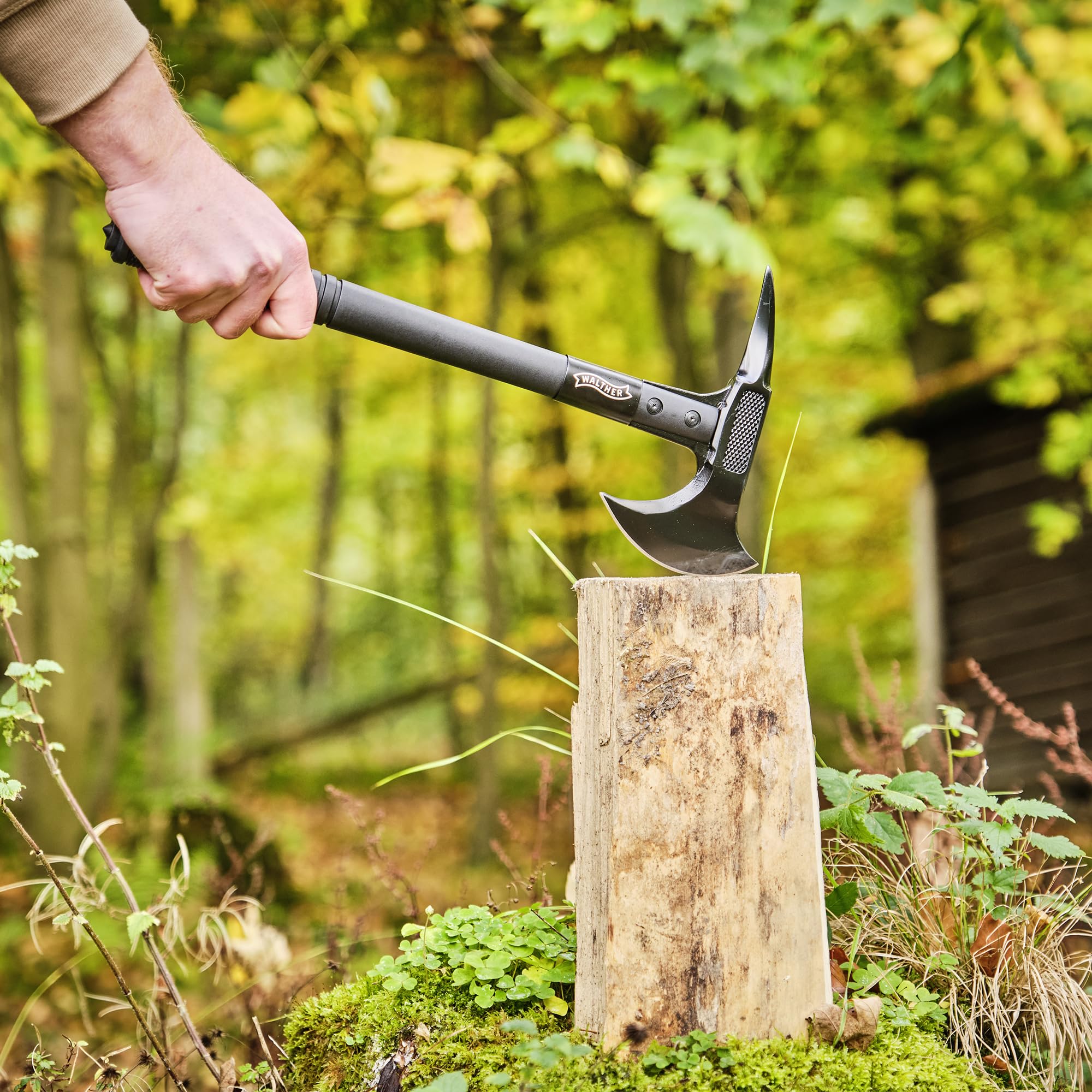 Walther Axt Tactical Tomahawk, 420 Stahl, feststehendes Messer, ideal für Outdoor Aktivitäten