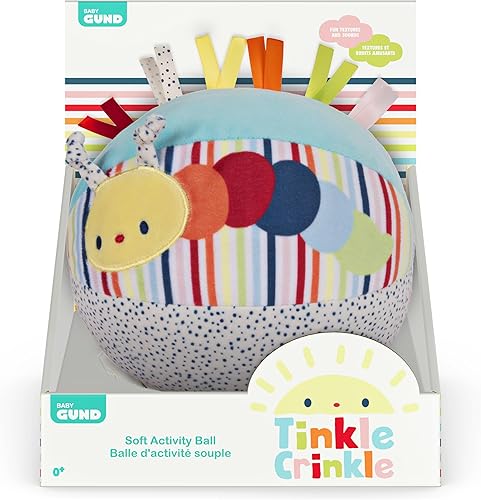 Vista 15 de GUND Baby Tinkle Crinkle Collection Essential Caterpillar - Peluche sensorial, 14 pulgadas Caterpillar 14
