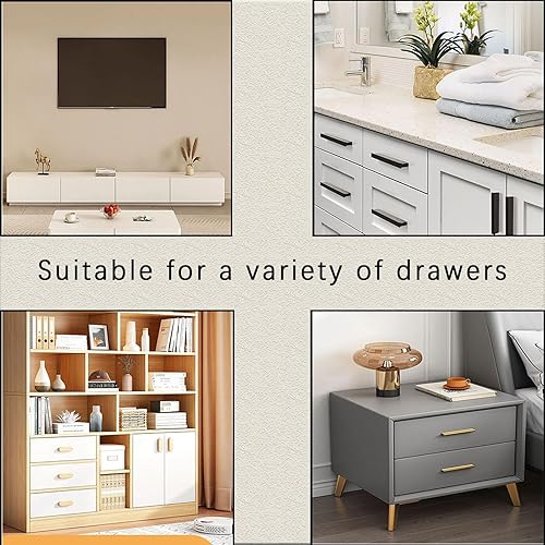 Miniatura 6 de IKEBANA 2 pares de correderas de cajón de cierre suave de 12 pulgadas, rieles colgantes laterales lentos de extensión completa de 3 secciones,