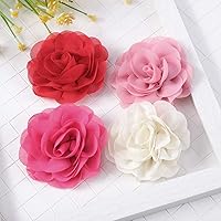 Vista 6 de WILLBOND Juego de 4 piezas de collar de lazo de flores para perro, collar de lazo multicolor para mascotas, juego de dijes de flores para cachorros