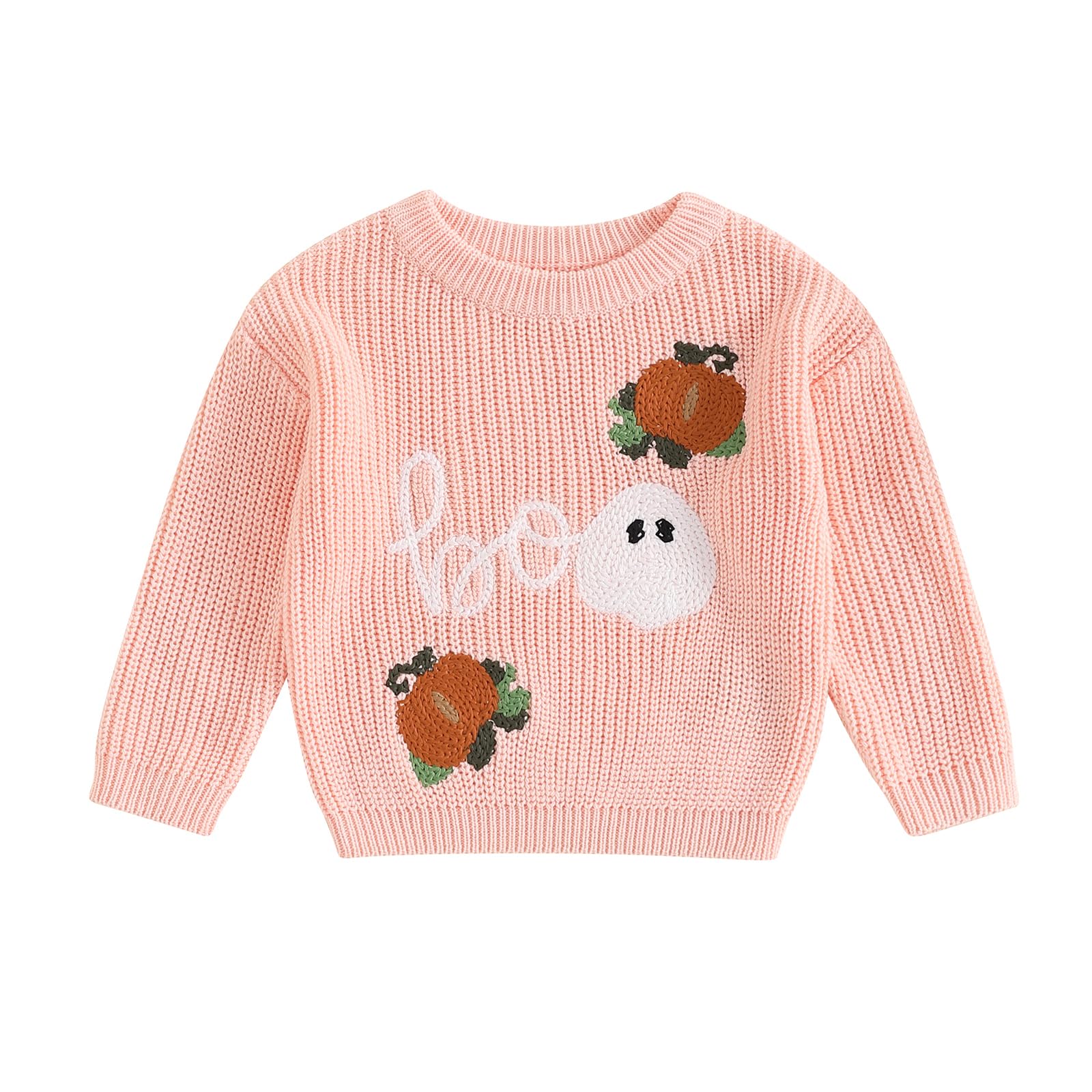 LSFYSZD Toddler Baby Girls Boys Halloween Pumpkin Sweaters Long Sleeve Crew Neck Winter Warm Knitwear Pullover Jumpers Top — view 17