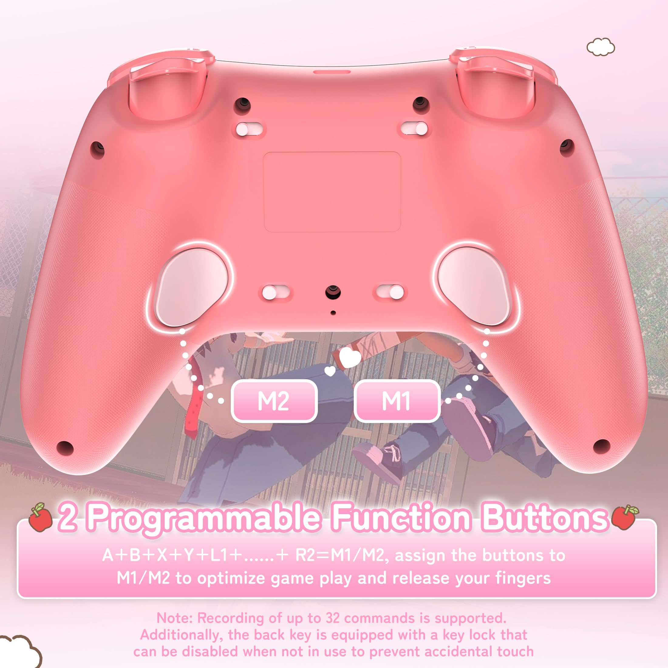 Kuitmor Mando Switch 2, Mando Inalámbrico PC, Joystick de efecto Hall, 2.4G y Bluetooth y Cableado, Botones Programables, Turbo/Vibración/RGB Ajustables, Para PC/Switch/iOS/Android/Linux