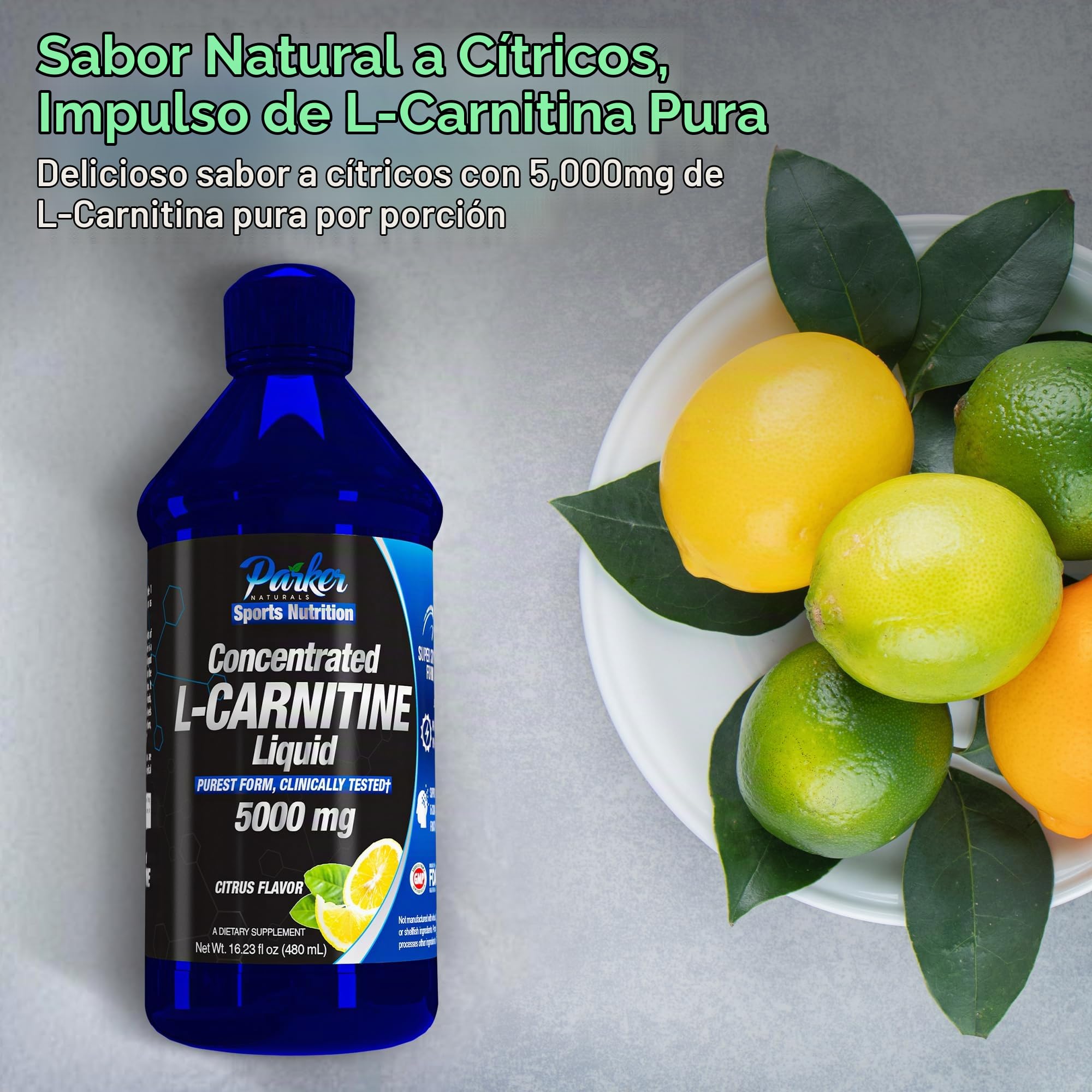 l carnitina pura liquida Parker Naturals Líquido concentrado de L-carnitina, suplemento de L-carnitina con sabor a cítricos totalmente naturales, L-carnitina líquida con vitamina V5, 16.23 onzas líquidas : Salud y Hogar Flavor:Lemon Lime Sherbert Carnitine has been used Best Naturals Tri-Amino with musk