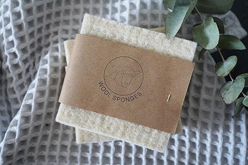 Miniatura 7 de Wool Sponges 2-Pack - Environmentally Friendly, Long-lasting & Compostable - Perfect for Dishes, Face, Body & Surfaces