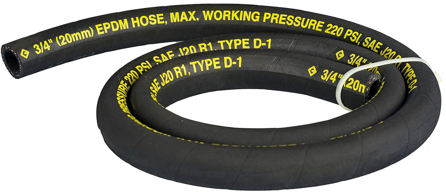 Groz 47521 DEF Suction Hose, 5' x 3/4" Internal Diameter, EPDM Material, for Tote Only