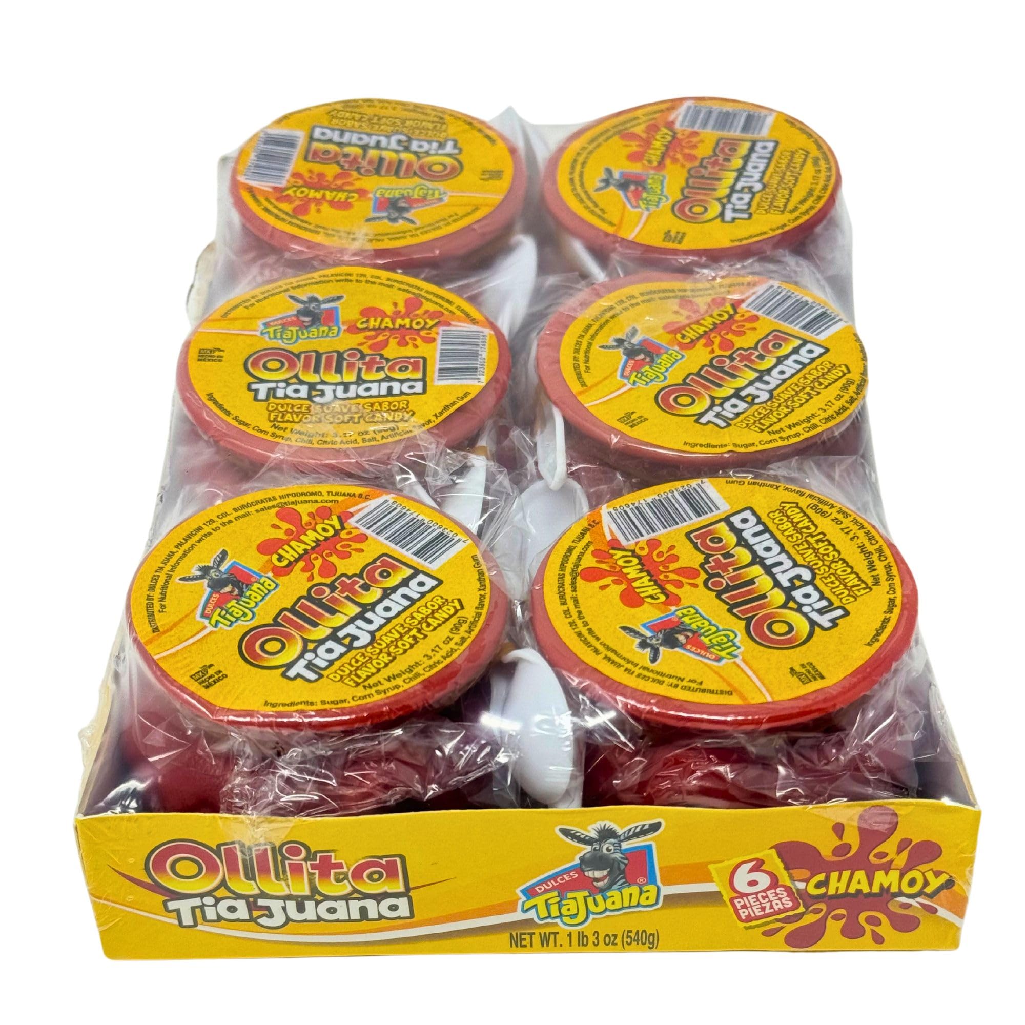 Ollitas De Chamoy - Chamoy Flavor Soft Candy - 6 Packs of 3.2oz (90g) Each