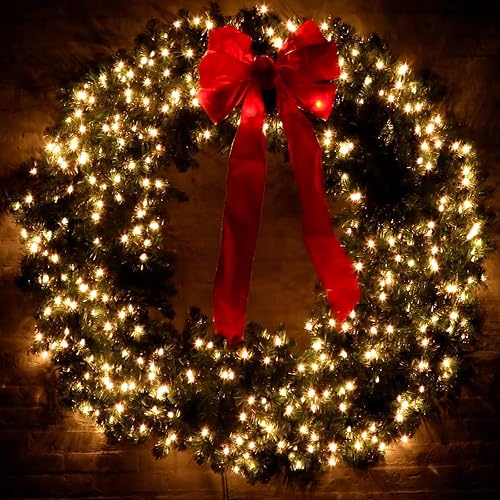 Miniatura 7 de Tcamp 300 luces LED de Navidad de 105 pies con función de memoria de temporizador remoto, 8 modos de luces de batería para árbol de Navidad,