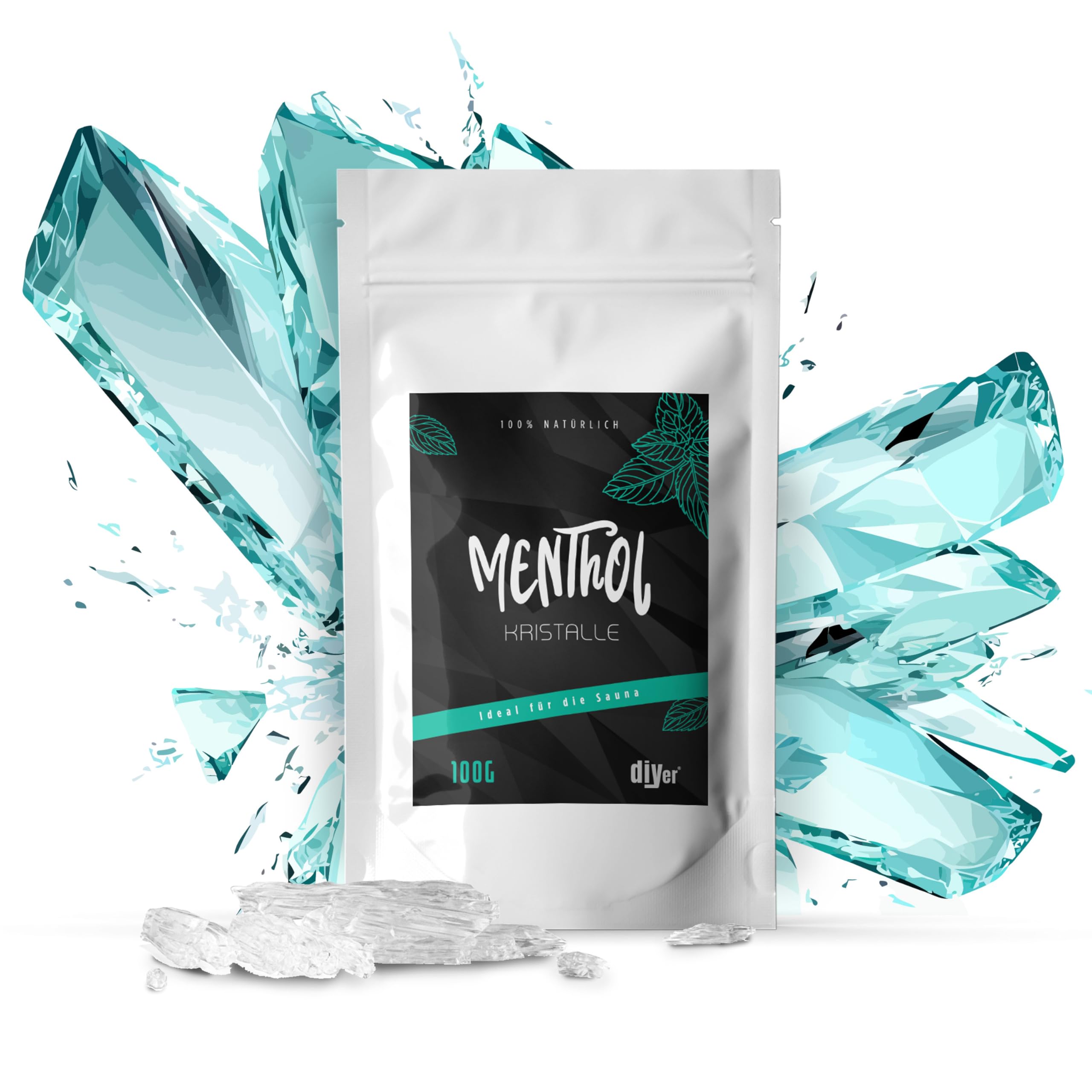 Cristaux de menthol pour sauna, 100 % purs, de qualité pharmaceutique