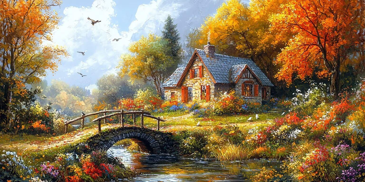 Broderie Diamant Forêt 40x80cm, l'activité idéale de relaxation à la maison - 8