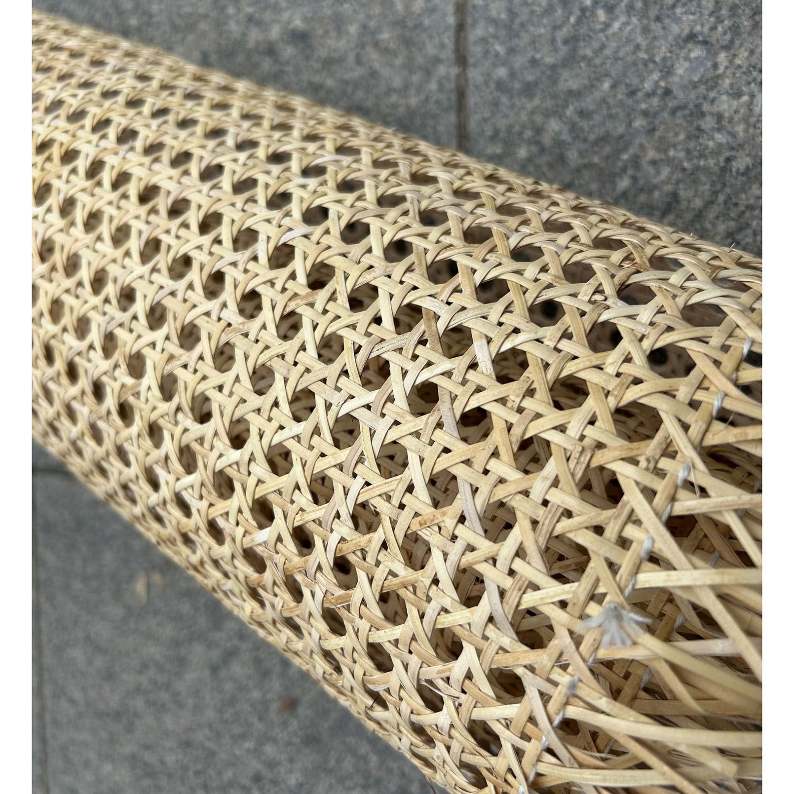 Fogli in Rattan con Tessitura di Canna, Foglio di Maglia di Canna in Rattan, Forniture Fai da Te, Rotolo di Fettuccia di Canna in Rattan Naturale, Rotolo in Rattan, for Progetti di Fustigazione (Size