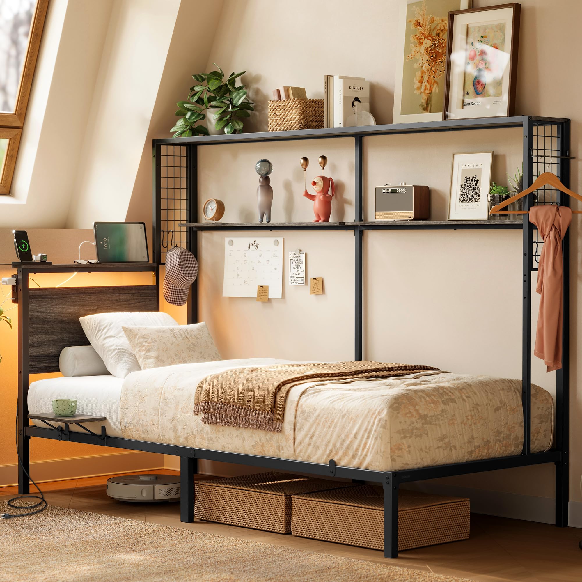 VASAGLE Twin Size Metal Bed Frame
