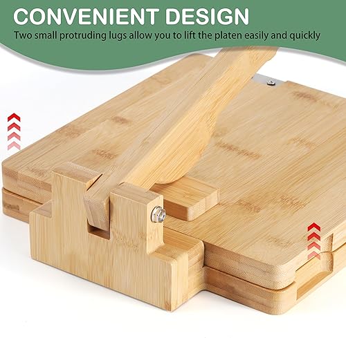 Miniatura 5 de Prensa de tortilla de bambú de 10 pulgadas