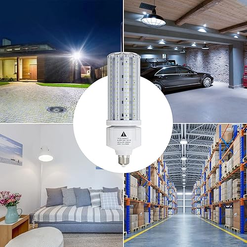 Miniatura 5 de ZP Bombilla LED de maíz de 100 W, súper brillante, 15000 lm, 5000 K, E26/E39, bombilla LED de maíz LED CFL equivalente a 1000 W, bombilla LED HID