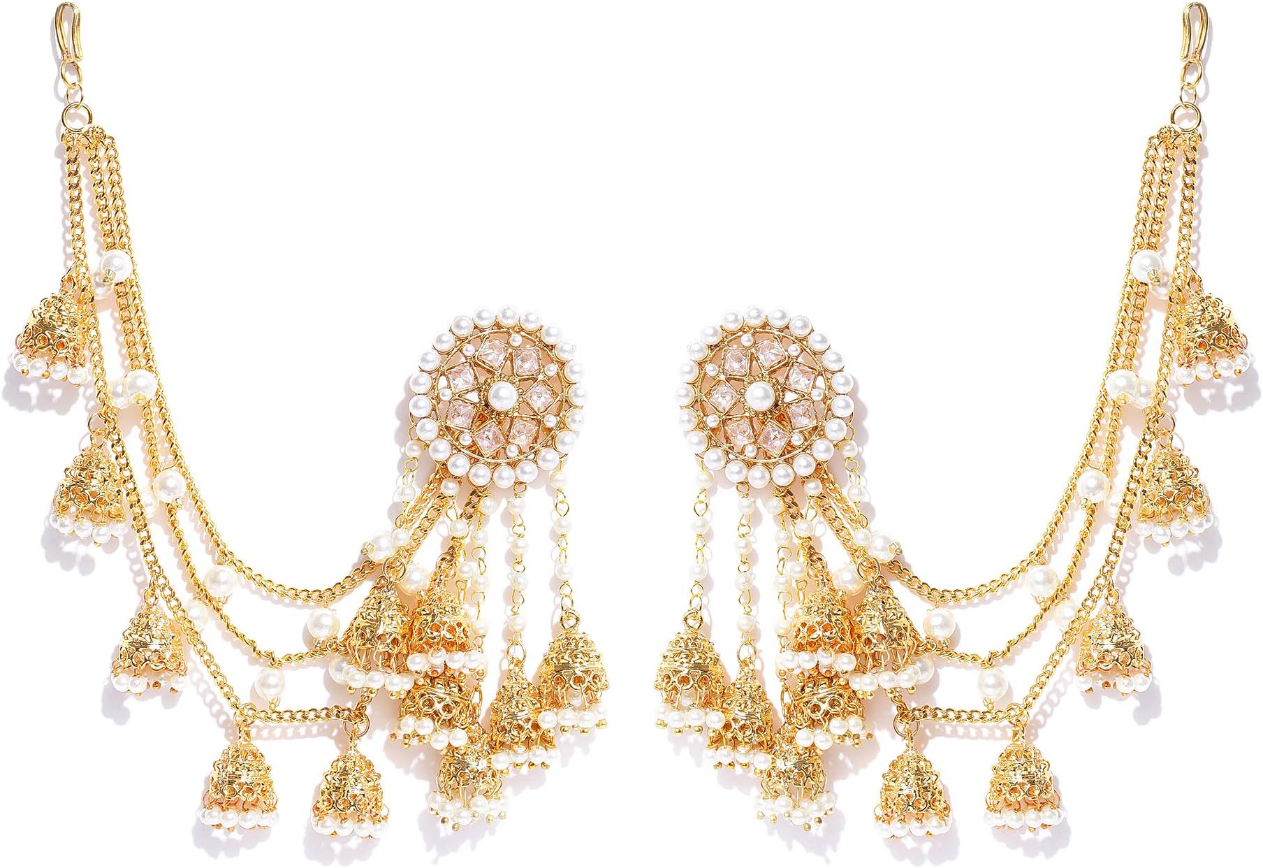 Gold Plated Stylish Jewellery Traditional Fancy Party Wear Jhumka/Jhumki Earrings for Girl's and Women's