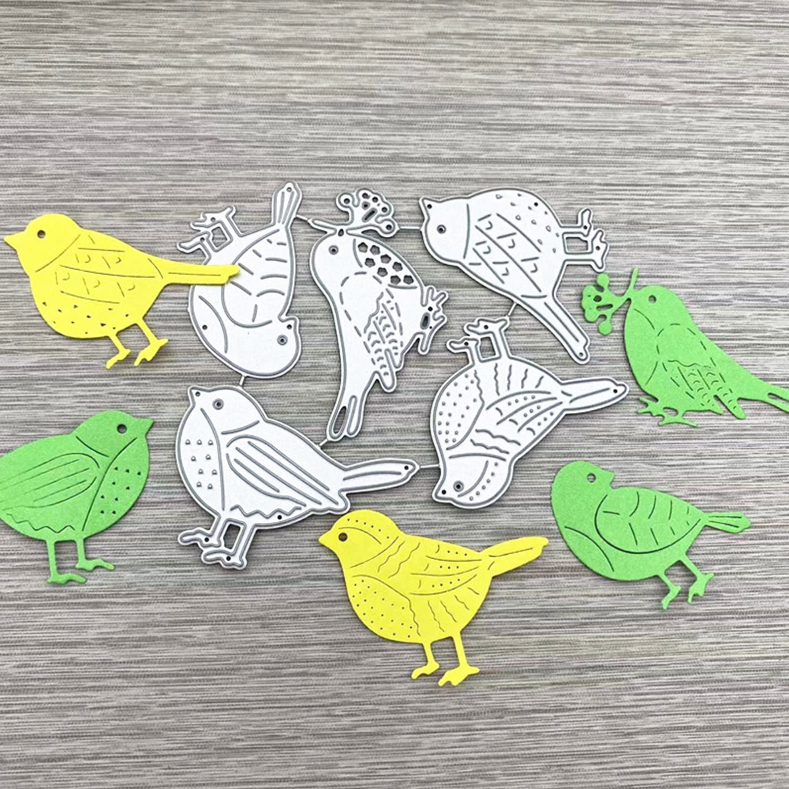 Fustelle A Forma Di Uccellino Con Fiocco, Stencil Per Scrapbooking E Biglietti Fai Da Te, Template Per Decorazioni Carta E Album - 2