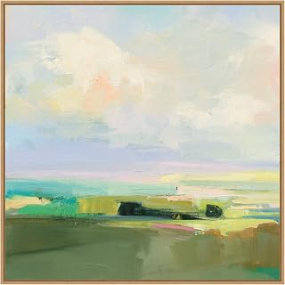 Amanti Art Framed Canvas Wall Art 30x30 Summer Sky IV by Julia Purinton, Framed Wall Art Canvas, Landscapes Artwork, Modern Contemporary Decor, Large Poster Painting for Living Room, Bedroom, Bathroom