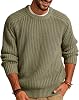 Suéter de cuello redondo con textura de pescador para hombre PJ PAUL JONES 1