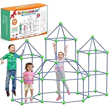 140 PCS Fort Building Kit for Kids Ages 410, DIY STEM Educational Construction Fort Toy Set,Creative Kids Fort Builder Kit, Build Your Own Fort Indoor Outdoor Play Structure for Boys Girls