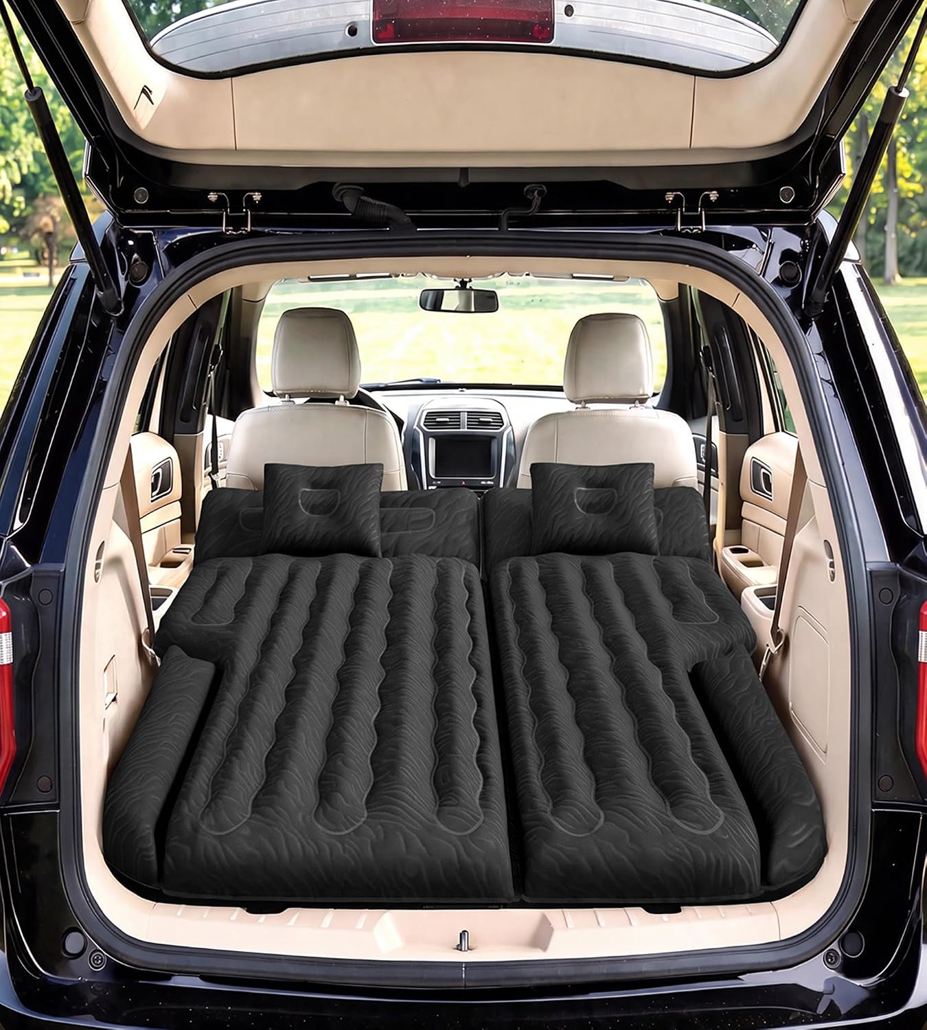 Umbrauto 78.7" SUV Air Mattress| Inflatable Car Bed for Back Seat with Rear Seats Folded| Extended Airbed for Cargo Area Camping Only Fits Mid & Full Size SUVs, Minivans (Not for Compact SUVs)