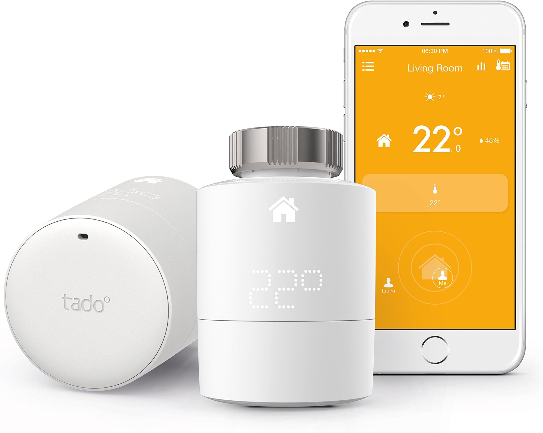 tado° Smart Radiator Thermostat Starter Kit V3 (Horizontal Mounting) - Intelligent Heating Control, Works with Amazon Alexa, Apple Homekit, Google Assistant, LFTTT