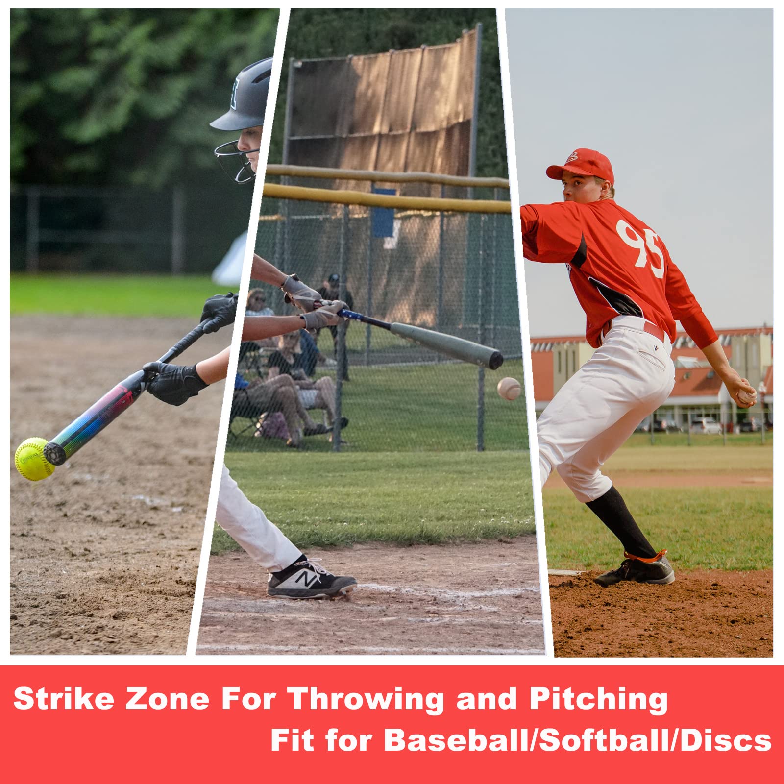Meileang 2 Pcs Zone de Frappe de Baseball Cible Réglable 1