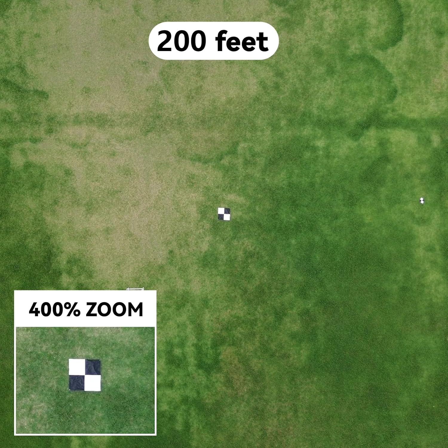 48"x48" Drone Ground Control Point GCP 6 Pack - Black/White Markers UAV Aerial Target for Mapping & Surveying