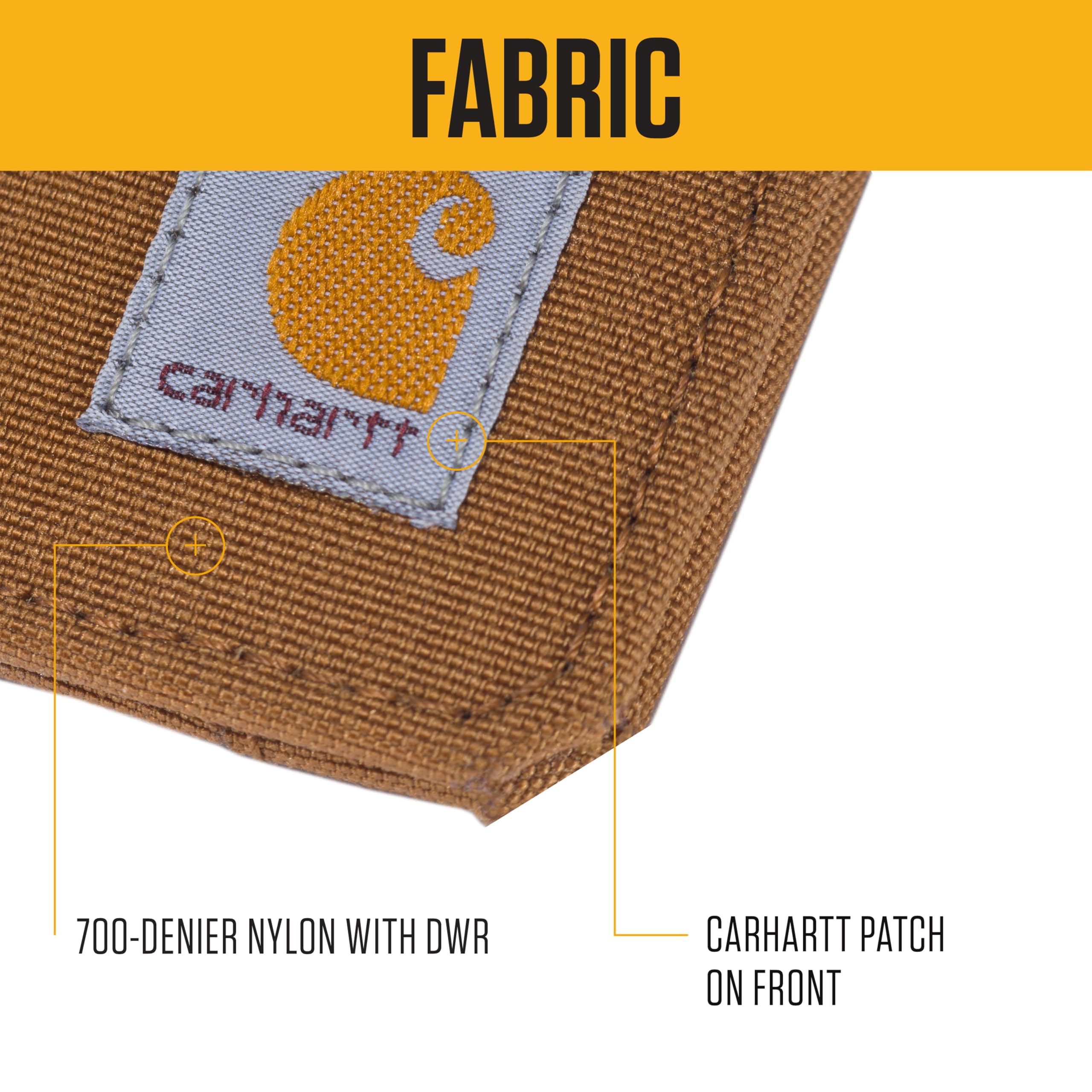 Carhartt Monedero para Mujer de Nailon 700D con Cremallera, Opciones para Guardar Tarjetas y Tarjetas de crédito, Color Negro (Card Keeper), tamaño único, Cartera con Cremallera de Nailon 700D