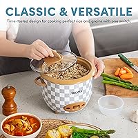 Vista 3 de AROMA® 6-Cup (Cooked) One-Touch Pot Style Rice Cooker with CoreCoat™ PFAS-Free Nonstick Ceramic Surface (1.5 Quarts)