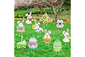 Premium 9-Piece Easter Yard Sign and Outdoor Decorations