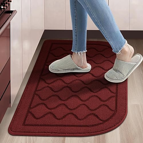 HOTBALZER Alfombras de cocina de 20 x 32 pulgadas, cómodas alfombrillas de cocina para suelo están hechas de 100% polipropileno, alfombras de cocina